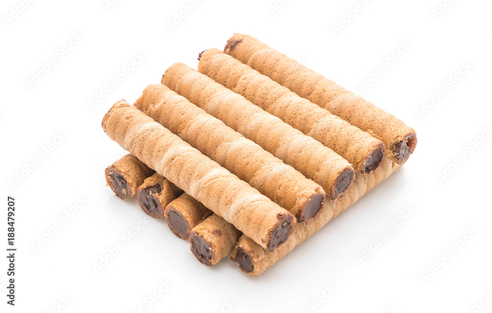 rolled wafer filled with cocoa cream rolled wafer filled with cocoa cream
