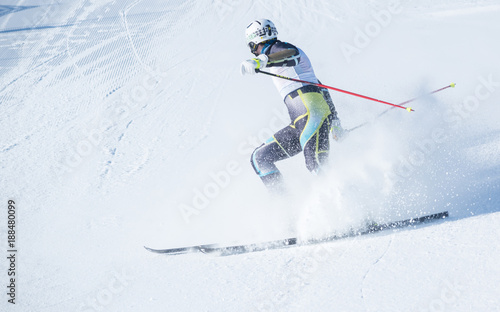 People are having fun in downhill skiing and snowboarding