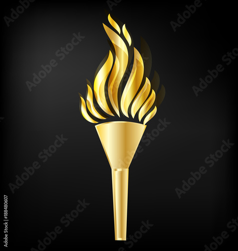 Golden torch vector