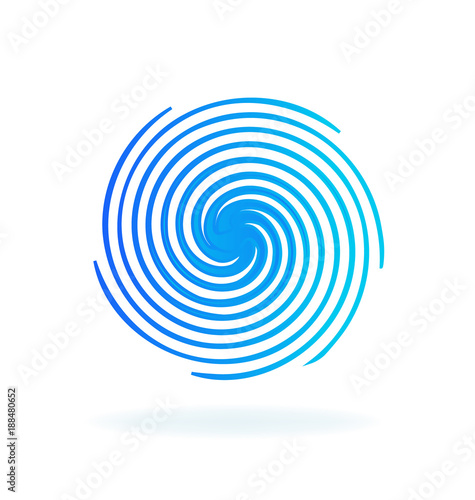 Blue futuristic circular wave vector