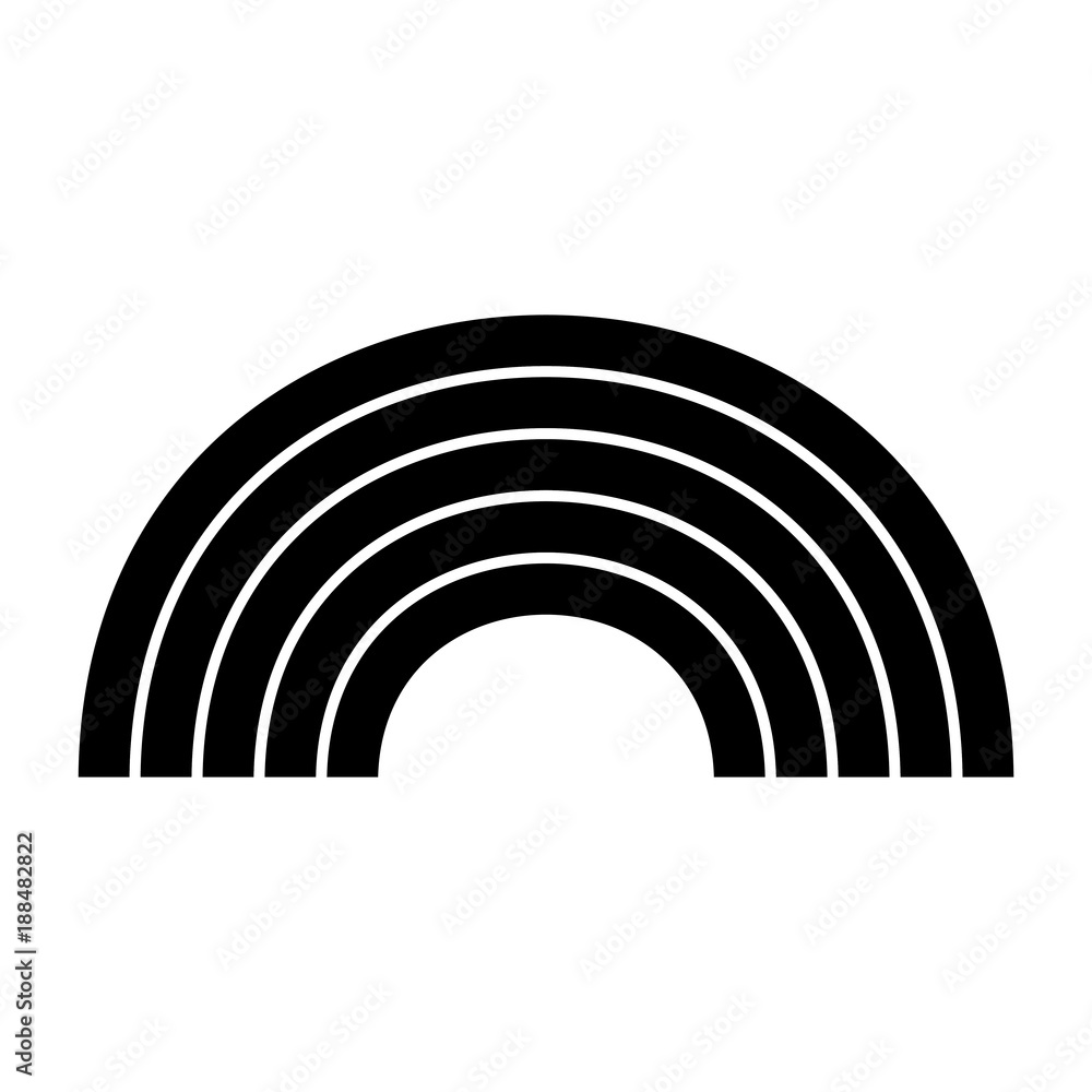 Naklejka premium rainbow fantasy patch cute vector illustration pictogram design