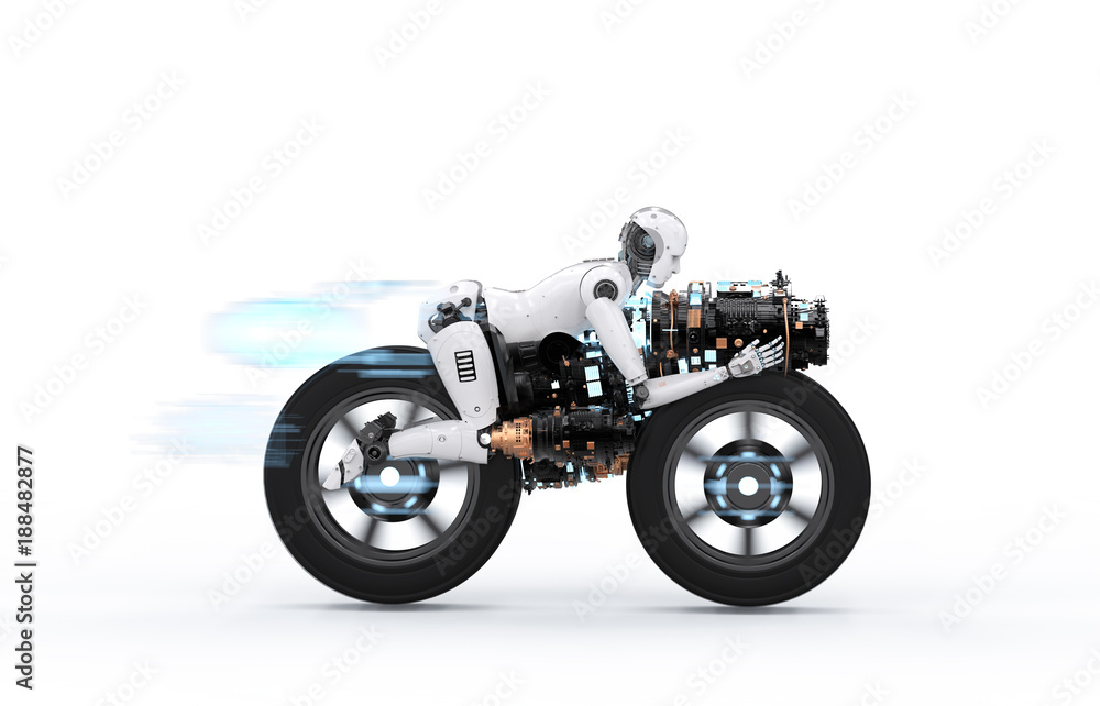 Fototapeta premium robot speed move