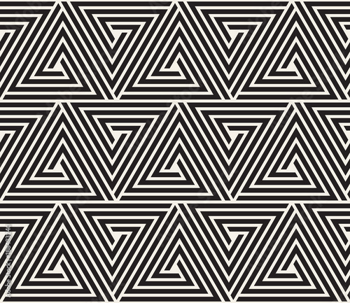 Vector seamless pattern. Modern stylish abstract texture. Repeating geometric tiling from striped elements 