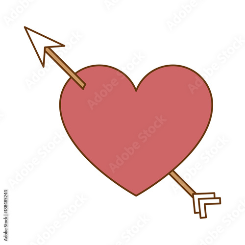 heart with arrow icon vector illustration design