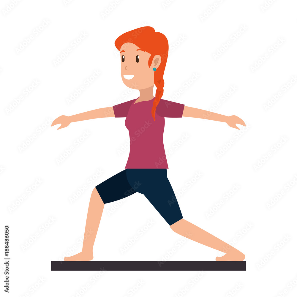 woman practicing yoga avatar vector illustration design woman practicing yoga avatar vector illustration design