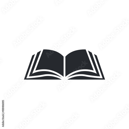 Book icon vector, solid illustration, pictogram isolated on white. Book logo