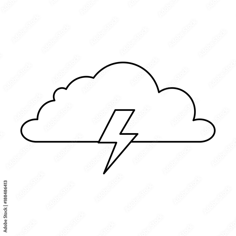 weather cloud rainy with ray vector illustration design weather cloud rainy with ray vector illustration design