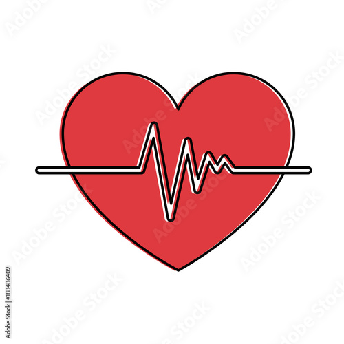 heart cardio isolated icon vector illustration design