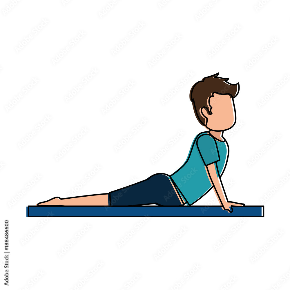 man practicing yoga avatar vector illustration design man practicing yoga avatar vector illustration design