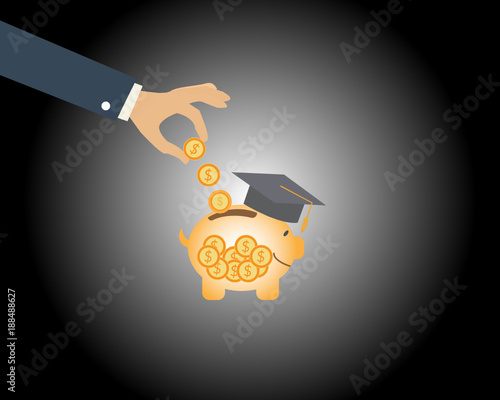 save money for student loans concept