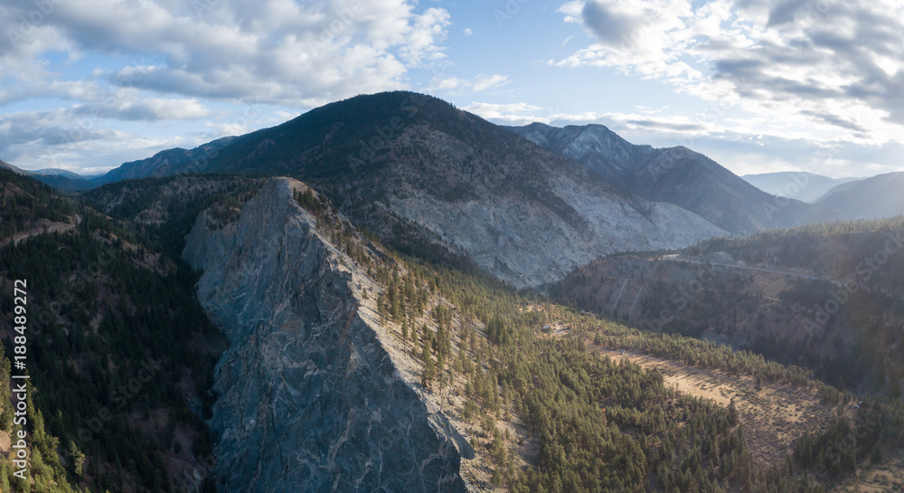 Aerial drone landscape view of the Interior of British Columbia, Canada. Aerial drone landscape view of the Interior of British Columbia, Canada.