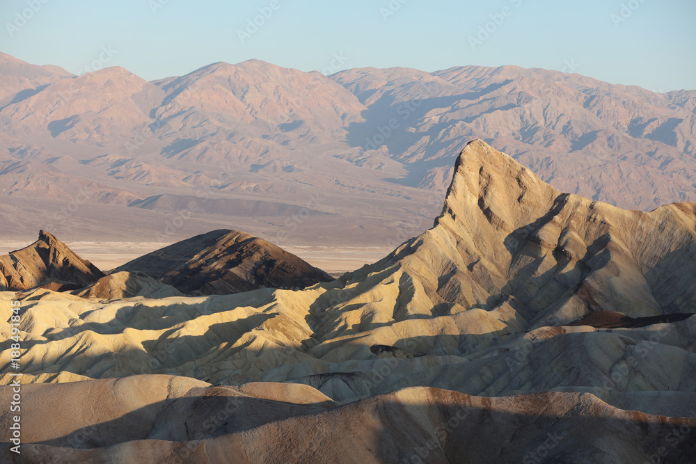 Twenty Mule Canyon from Zabriskie Point. Badlands Death Valley. California. USA