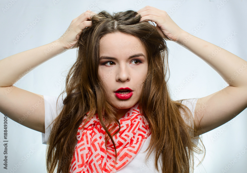 beautiful girl in a headscarf beautiful girl in a headscarf