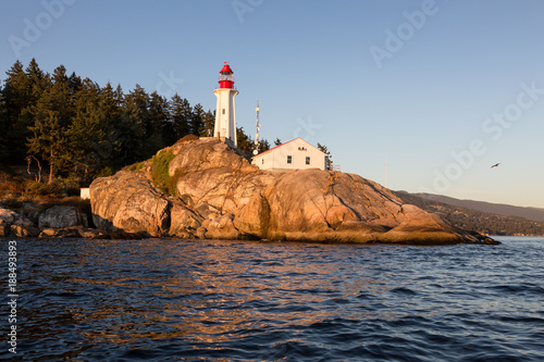 Lighthouse Park during Sunset. In West Vancouver 