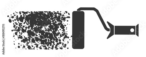 Gray paint roller