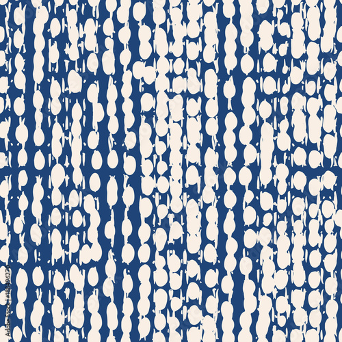 Indigo vector tie dye seamless pattern.