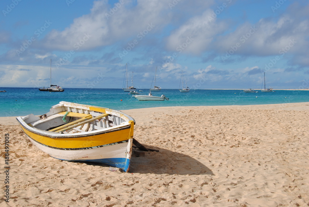 voyage plage barque soleil mer Cap vert voyage plage barque soleil mer Cap vert