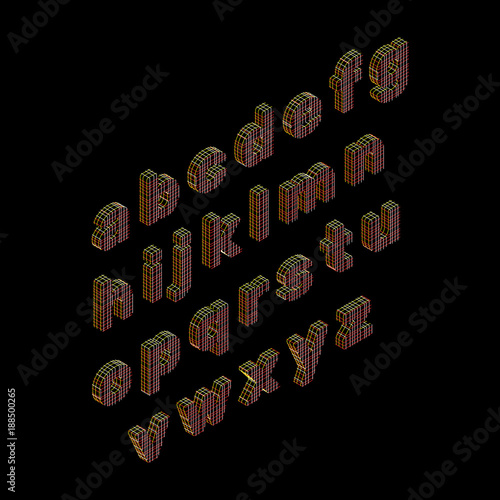 Alphabet letters of lines. ...