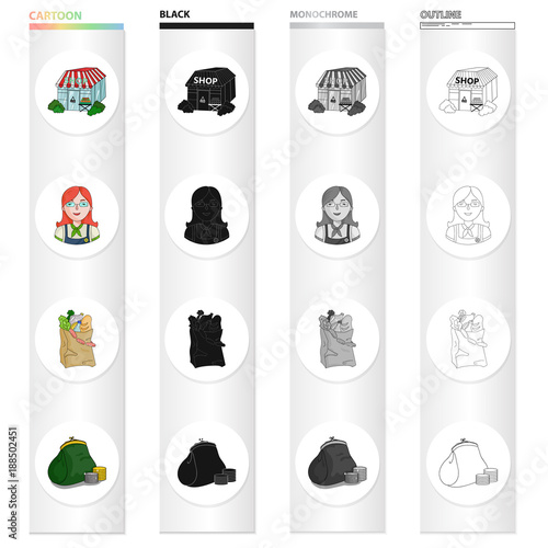 Department, store, goods, and other web icon in cartoon style.Money, payment, purchase, icons in set collection.