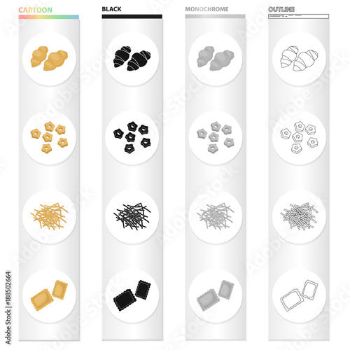 Pasta, sale, production and other web icon in cartoon style.Bakery, food, shop, icons in set collection.