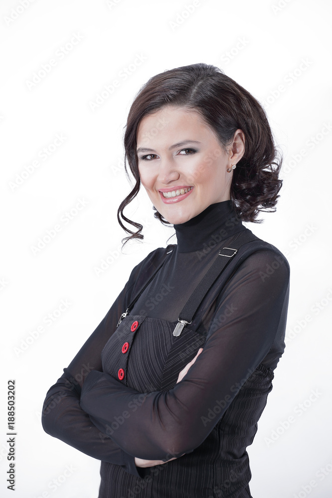 portrait of modern business woman.isolated on white. portrait of modern business woman.isolated on white.