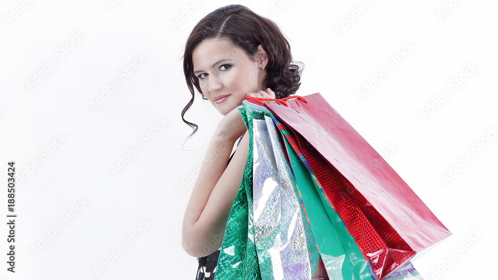 young woman with shopping.photo with copy space young woman with shopping.photo with copy space