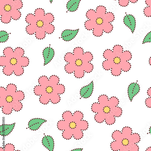 Pastel colored pink doted s...