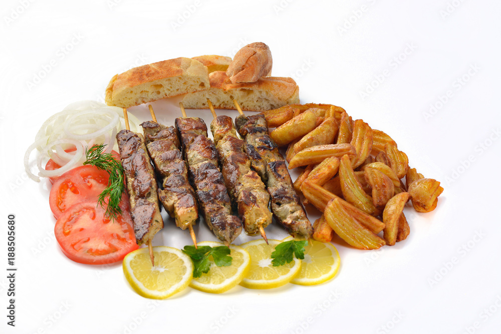 GREEK TRADITIONAL FAST FOOD MEAT MEAL