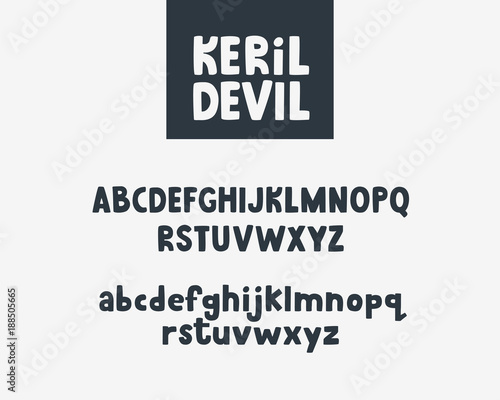 Lettering, typography. English alphabet