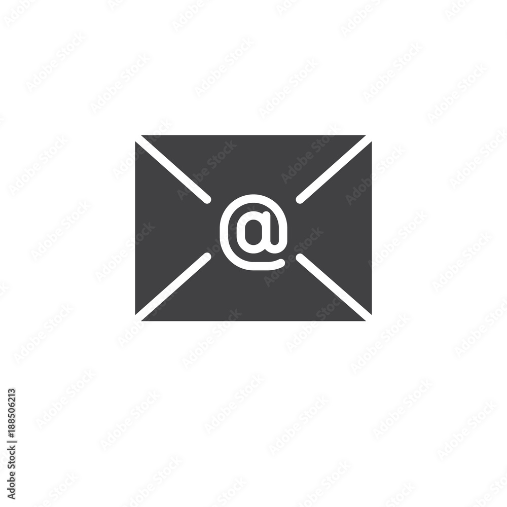 Email message envelope icon vector, filled flat sign, solid pictogram isolated on white. Letter symbol, logo illustration. Email message envelope icon vector, filled flat sign, solid pictogram isolated on white. Letter symbol, logo illustration.