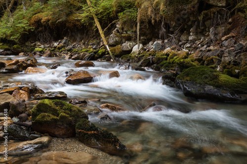 Water stream flowing in the canyon