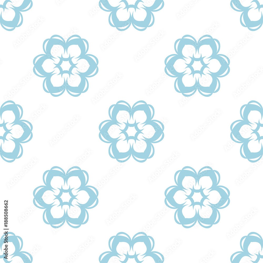 Light blue and white floral seamless pattern Light blue and white floral seamless pattern