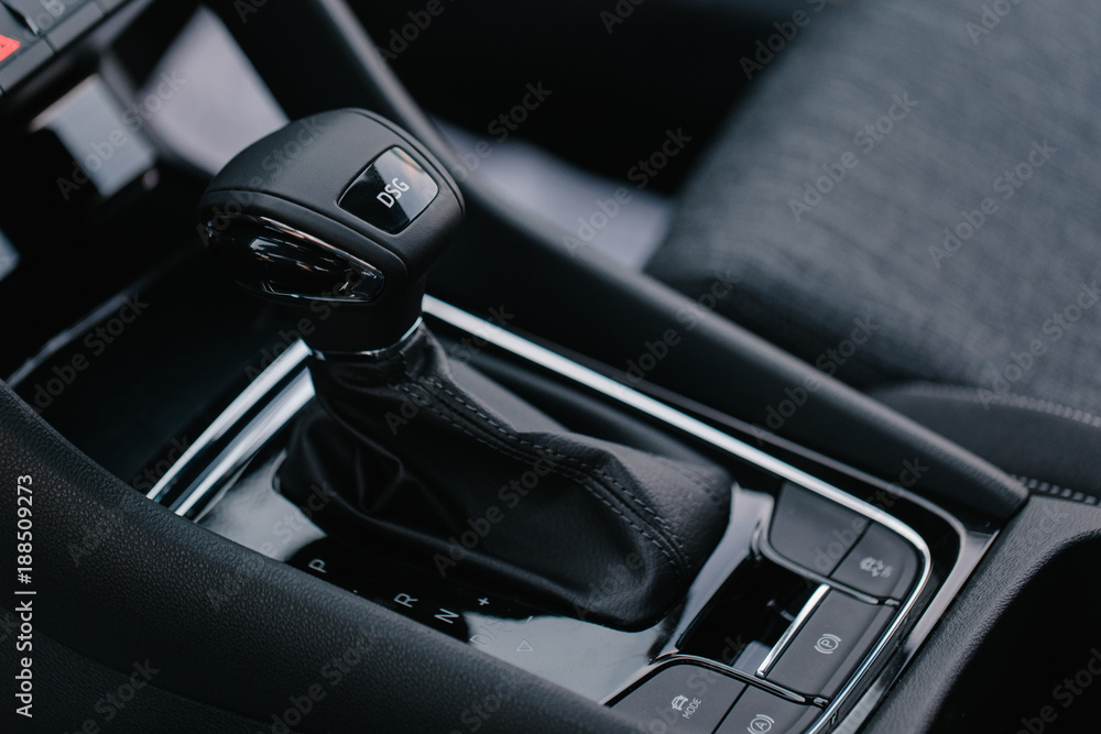 Closeup shot of vehicle interior elements