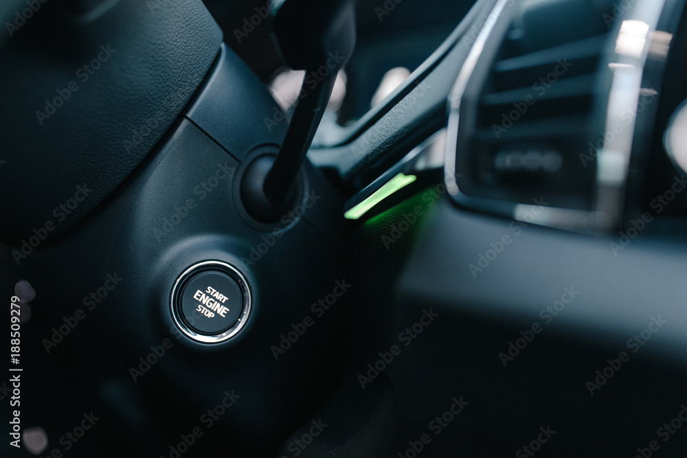 Closeup shot of vehicle interior elements
