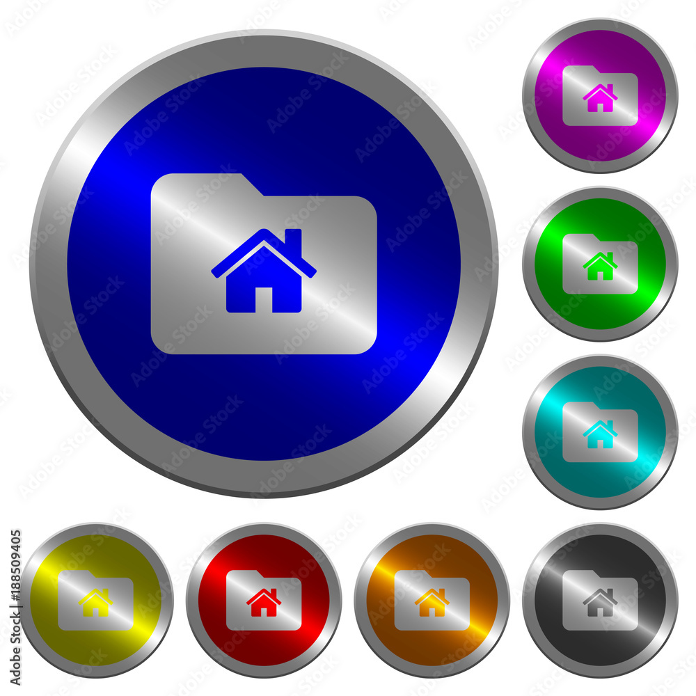 Home folder luminous coin-like round color buttons Home folder luminous coin-like round color buttons