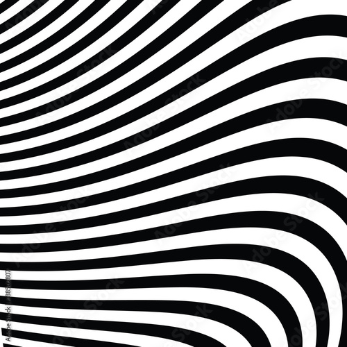 Abstract Black and White Modern Striped Background © Supertrooper