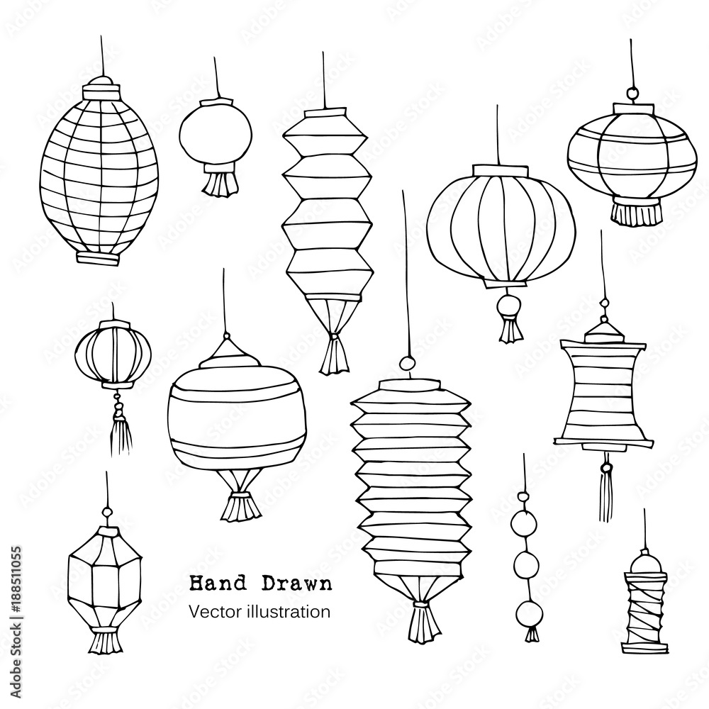 Chinese New Year Lantern Drawing