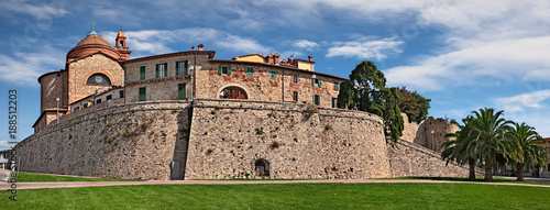 Castiglione del Lago, Perugia, Umbria, Italy: view of the town on the shore of Trasimeno lake