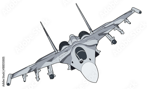 Modern Russian jet fighter aircraft.