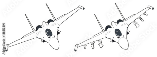 Modern Russian jet fighter aircraft.