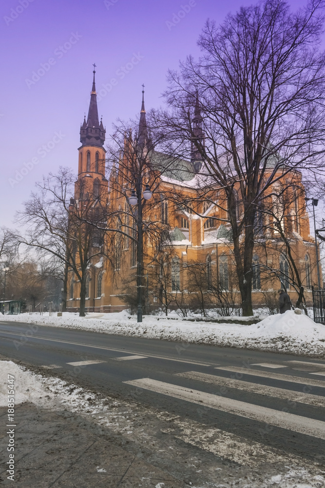 Poland, Radom, Cathedral, Winter