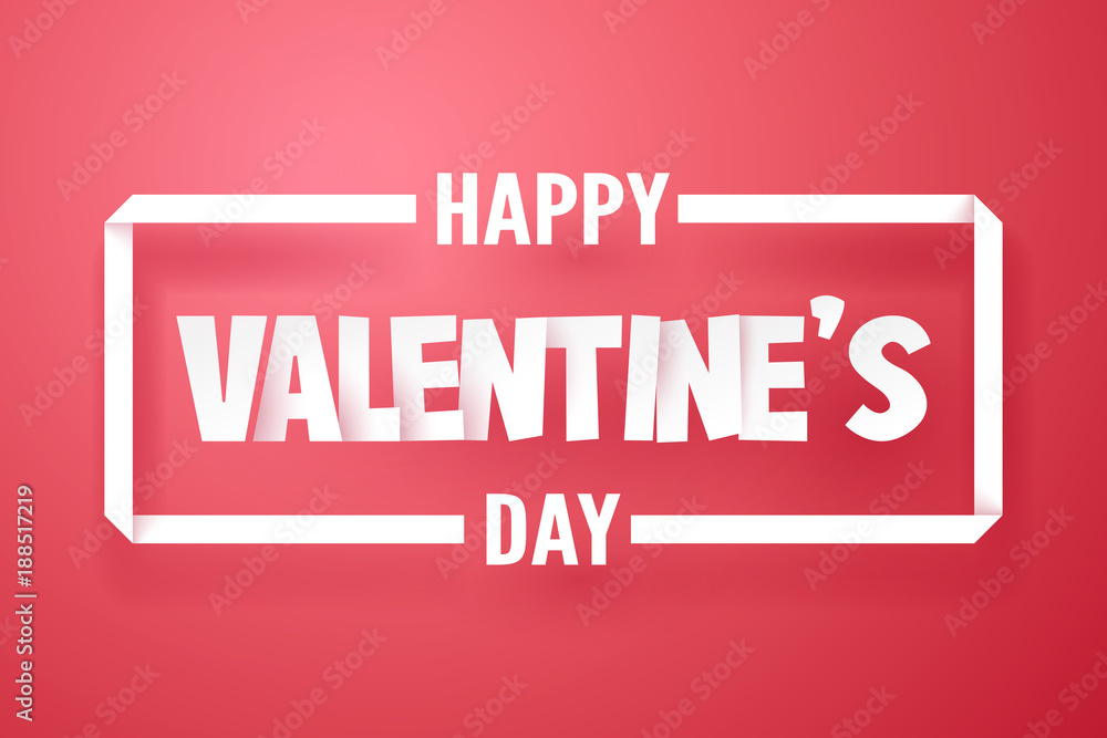 Paper art of Happy Valentine's day Paper art of Happy Valentine's day