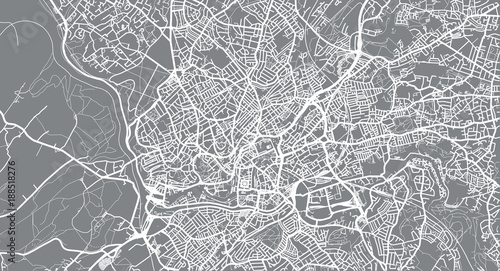 Urban vector city map of Bristol  England