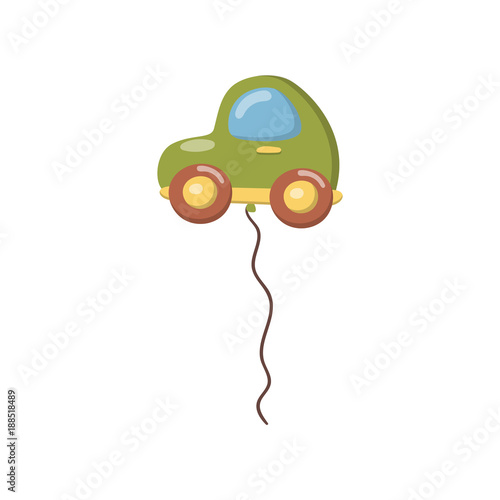 Balloon in the form of car toy cartoon vector Illustration