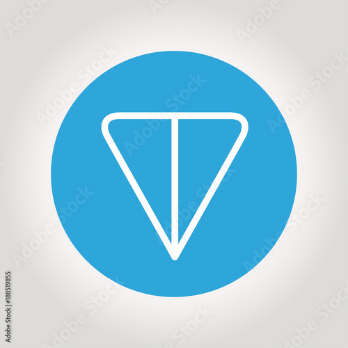 TON logo. Cryptocurrency of telegram open network. Vector illustration.