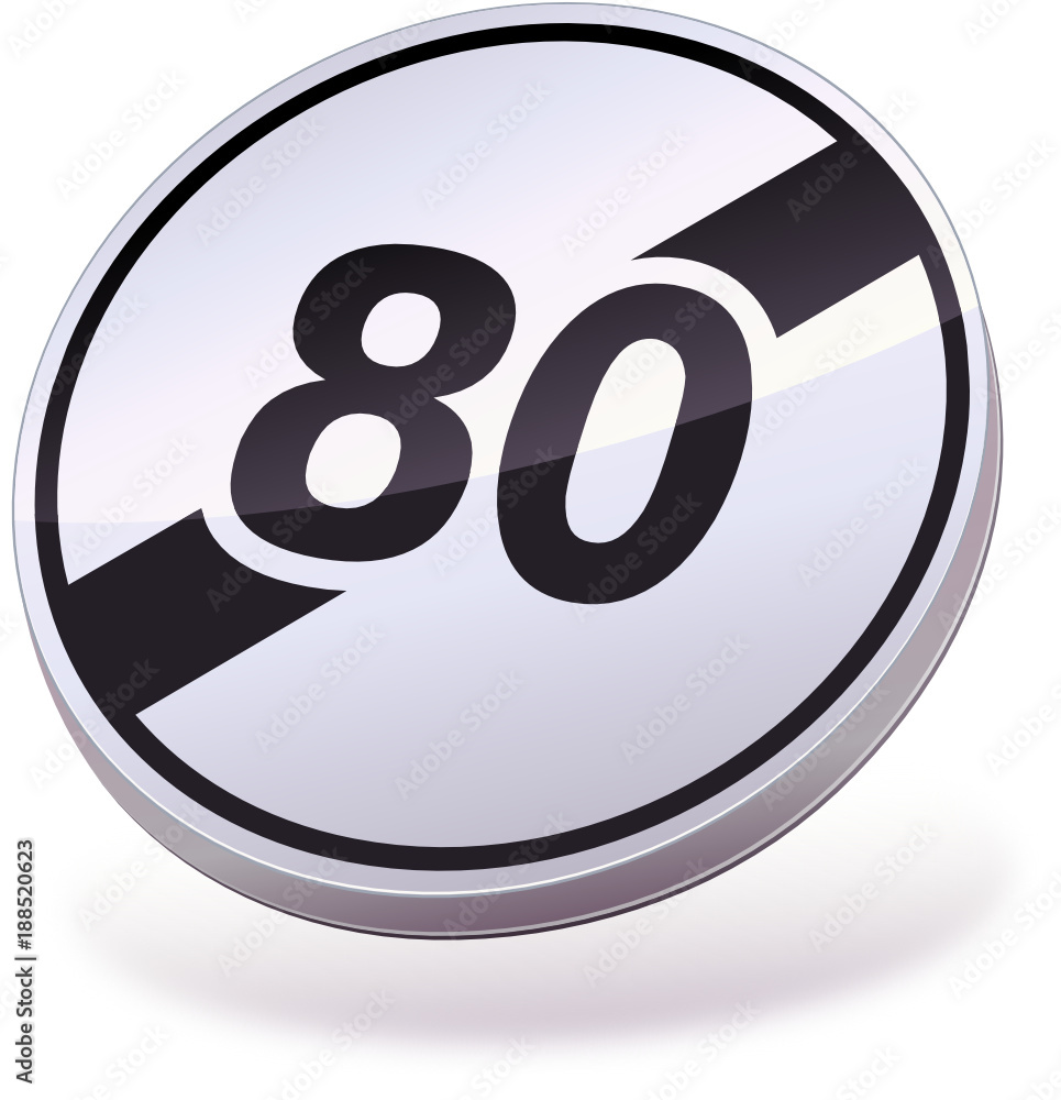 Panneau De Fin De Limitation De Vitesse A 80 3d Stock Vector Adobe Stock Panneau De Fin De Limitation De Vitesse A 80 3d Stock Vector Adobe Stock