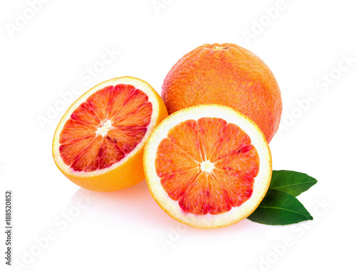 blood orange on white background