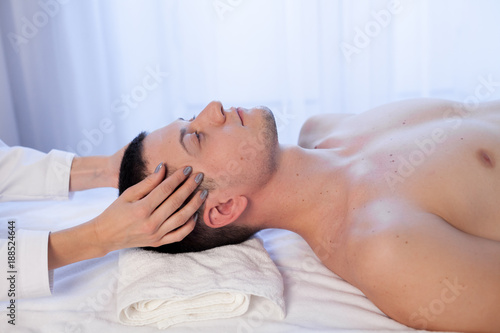 male masseur doing Massage Spa health photo