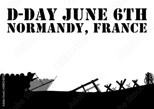Photography Original illustration of the allied D-Day invasion of Europe in 1944