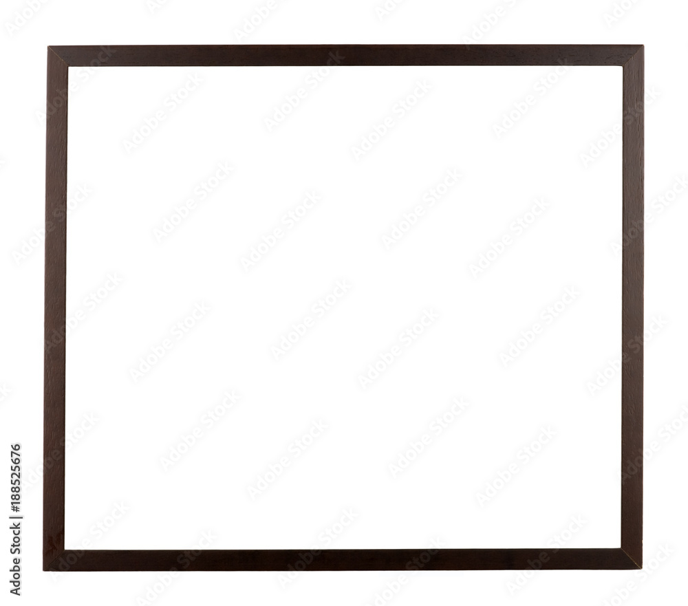 Empty picture frame, plain moulding, dark stained finish Empty picture frame, plain moulding, dark stained finish